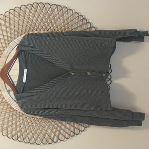 Alter'd State Cropped Cardigan Size Medium Gray/Black